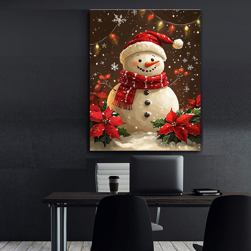 Set Pictură pe numere – Om De Zăpadă Fericit 6126