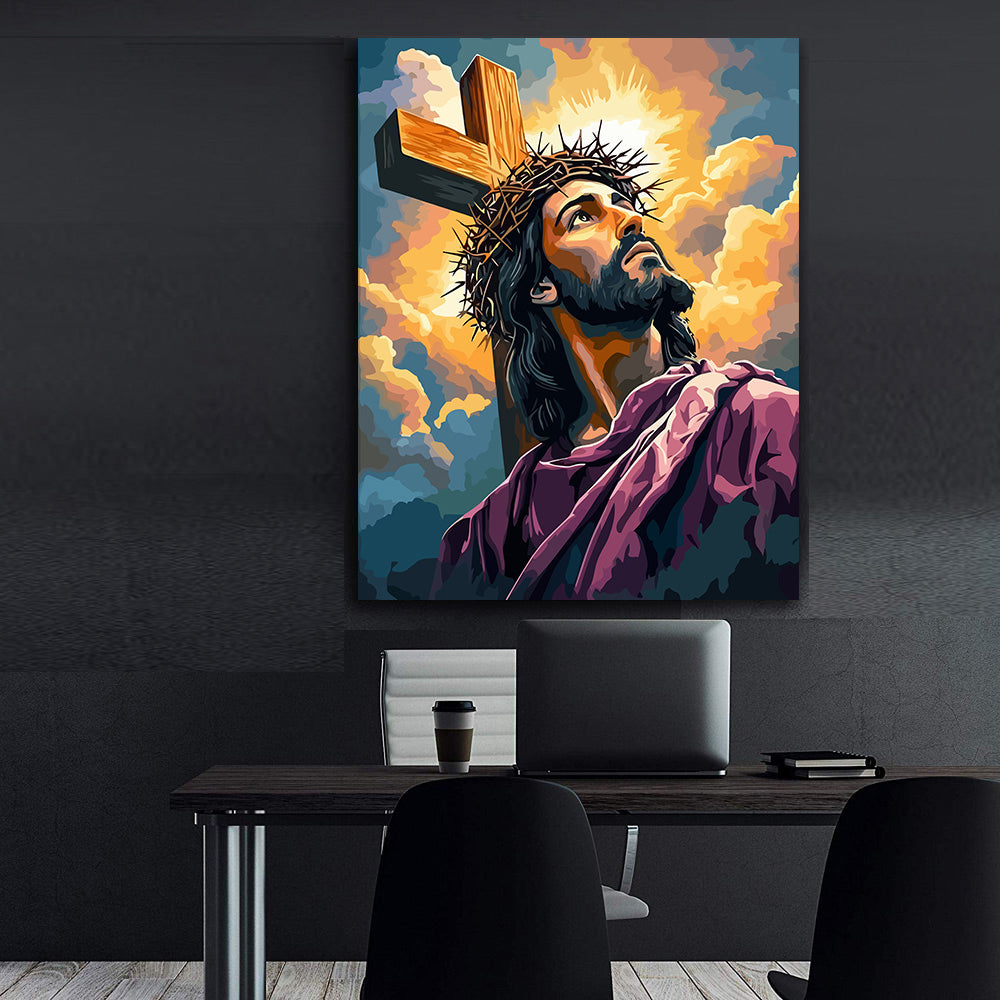 Set Pictură pe numere – Isus Hristos Purtând Coroana 6242