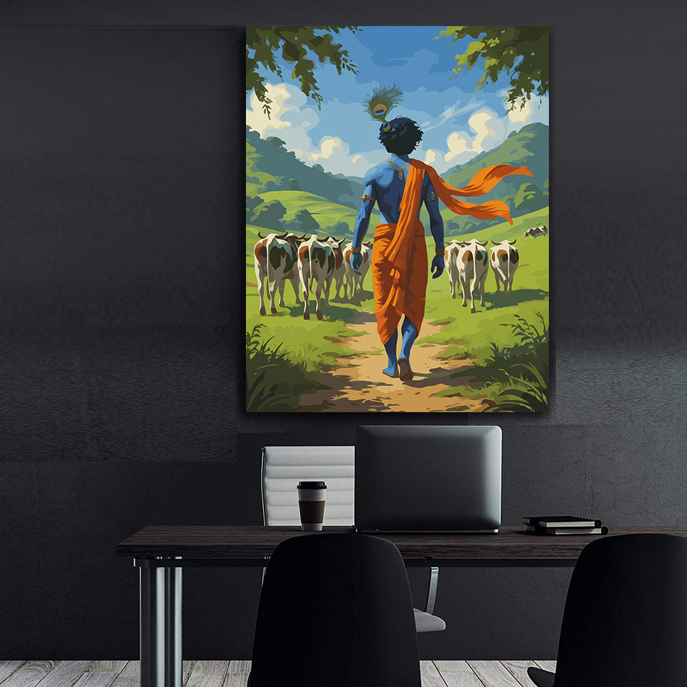 Set Pictură pe numere – Krishna Cu Văcile 6299