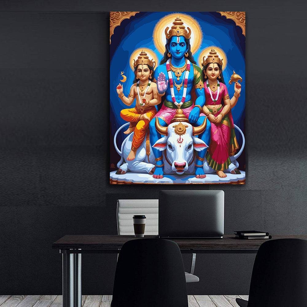 Set Pictură pe numere – Familia Lui Shiva Pe Nandi 6322