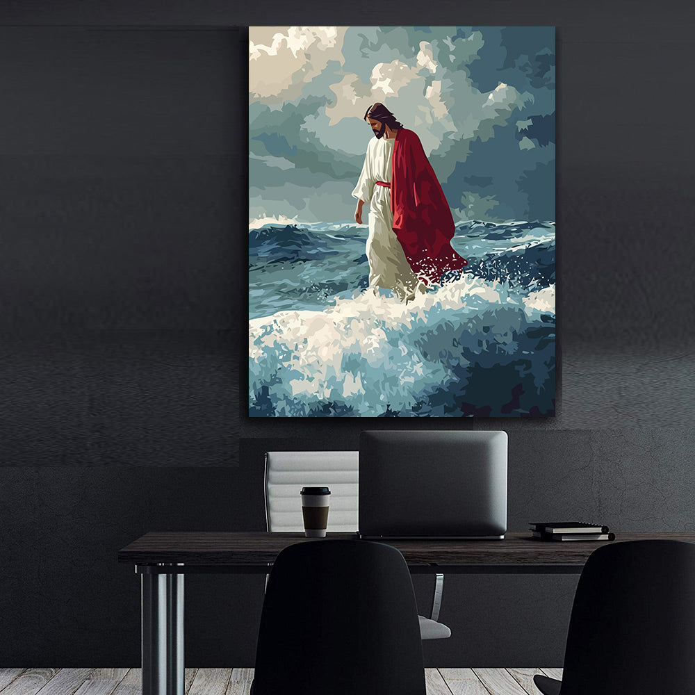 Set Pictură pe numere – Mersul Lui Isus Pe Apă 6283