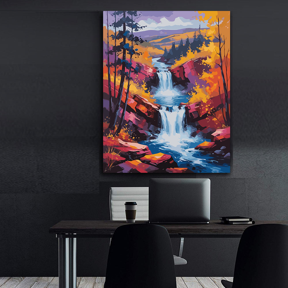 Set Pictură pe numere – Peisaj de Toamnă 6078