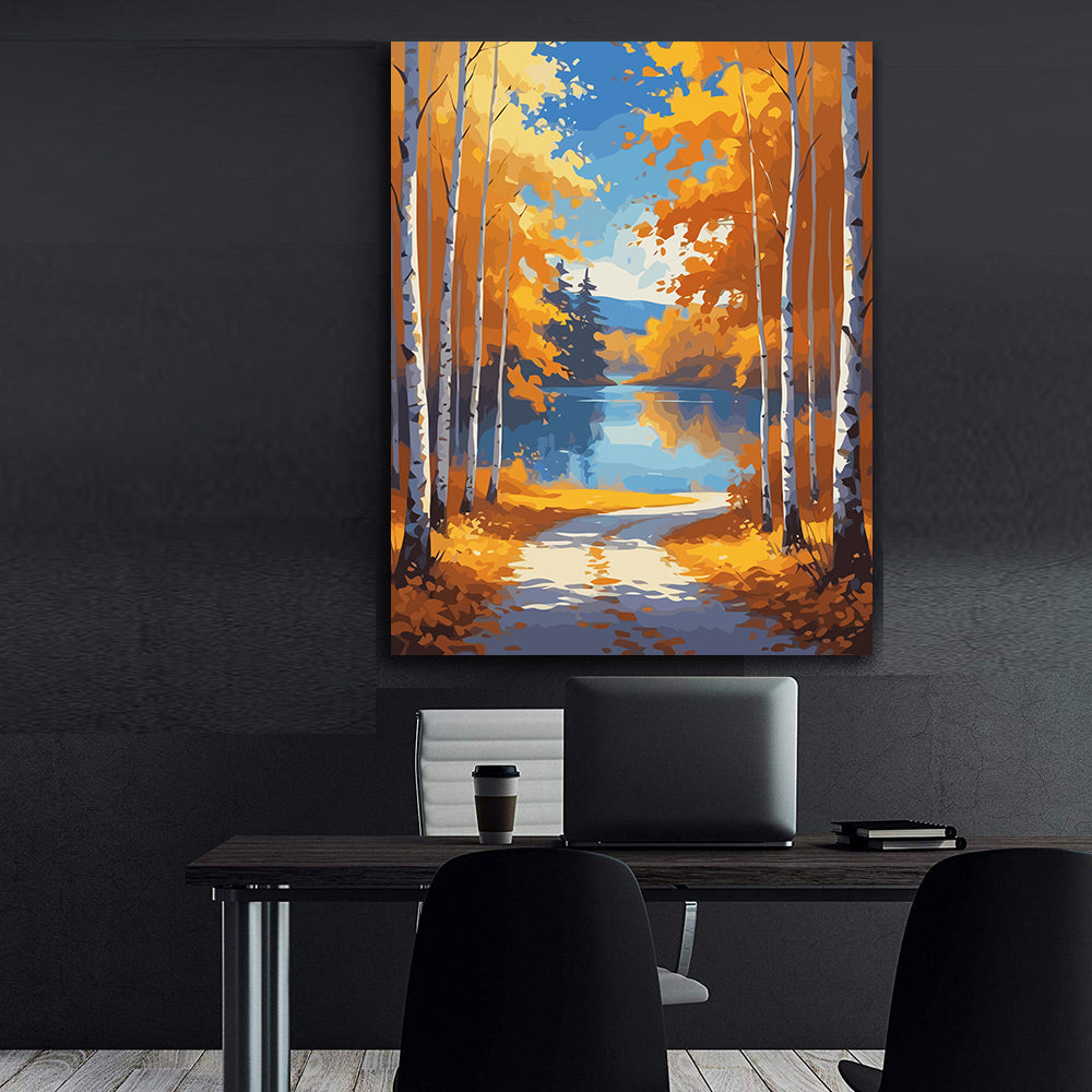 Set Pictură pe numere – Peisaj de Toamnă 6114