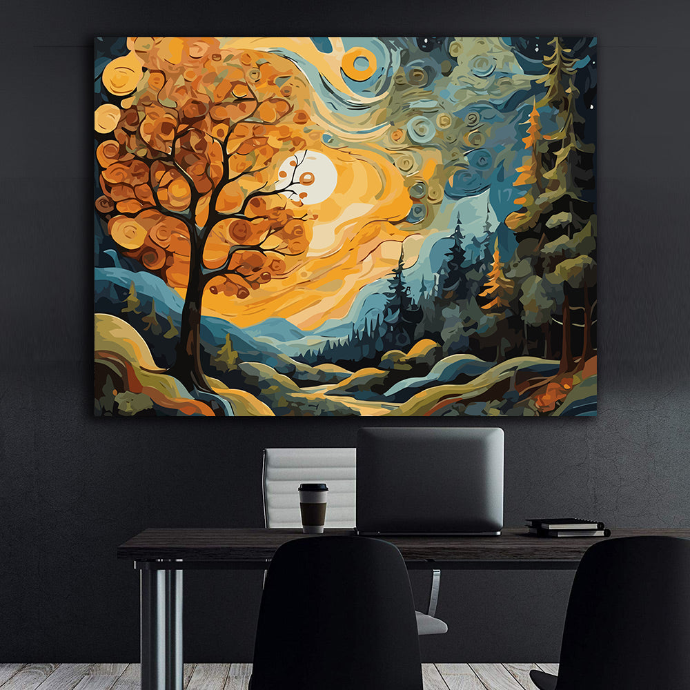 Set Pictură pe numere – Peisaj de Toamnă 6112