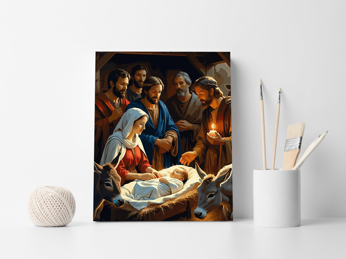 Set Pictură pe numere – Nașterea Domnului 6392