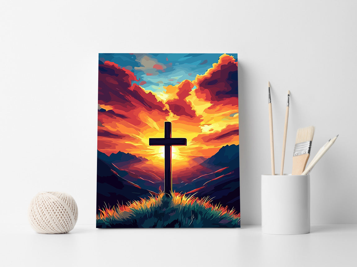 Set Pictură pe numere – Cruce Creștină 6275
