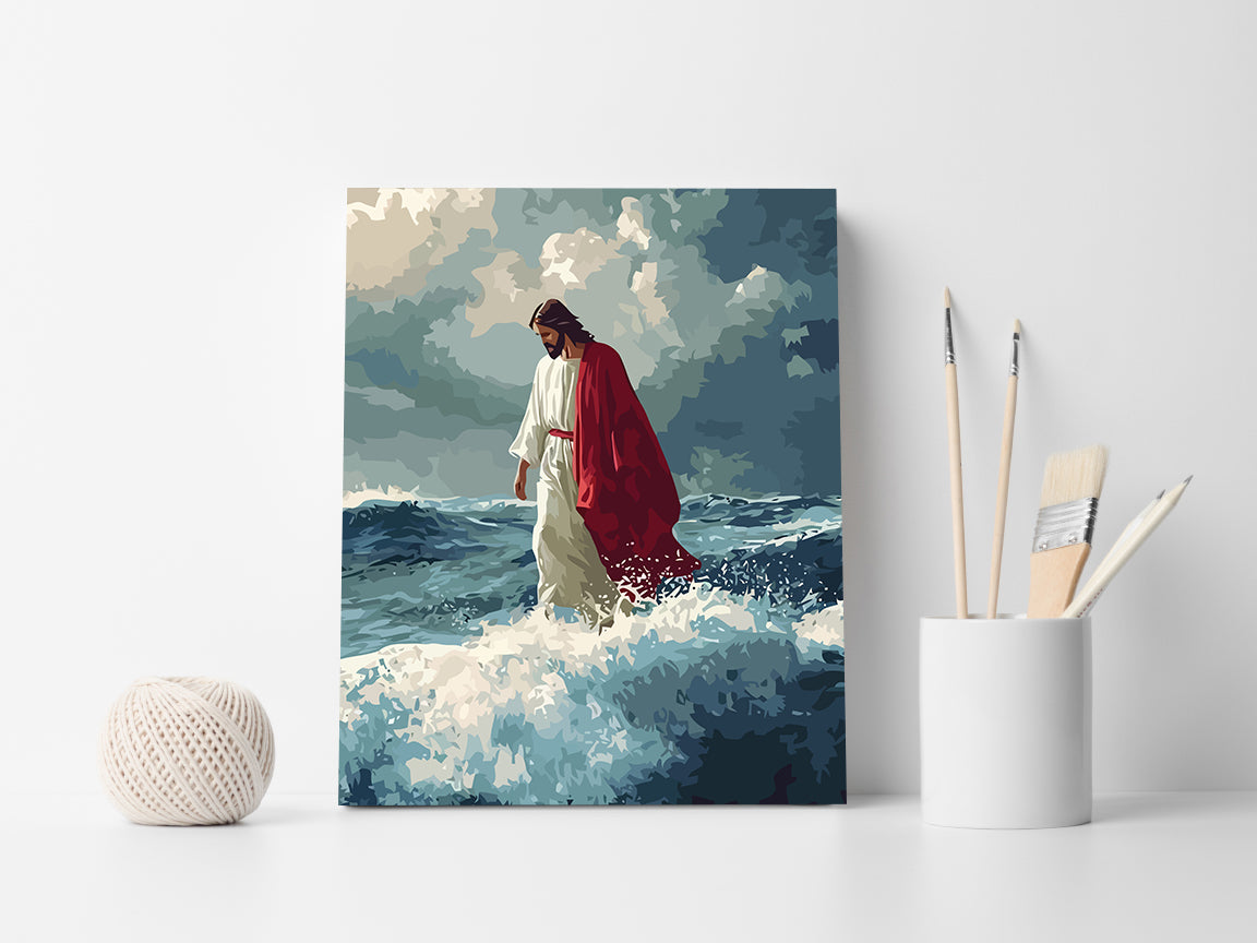 Set Pictură pe numere – Mersul Lui Isus Pe Apă 6283