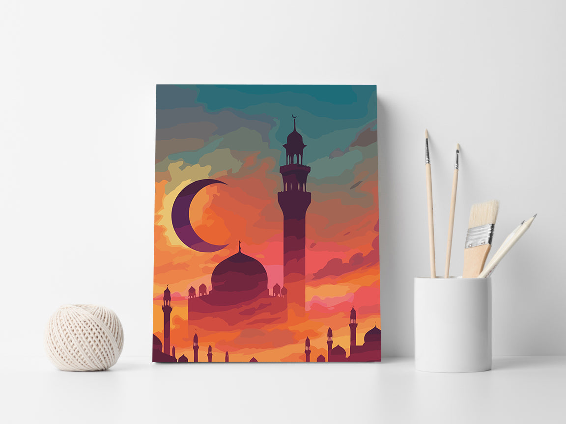 Set Pictură pe numere – Moschee La Apus 6324