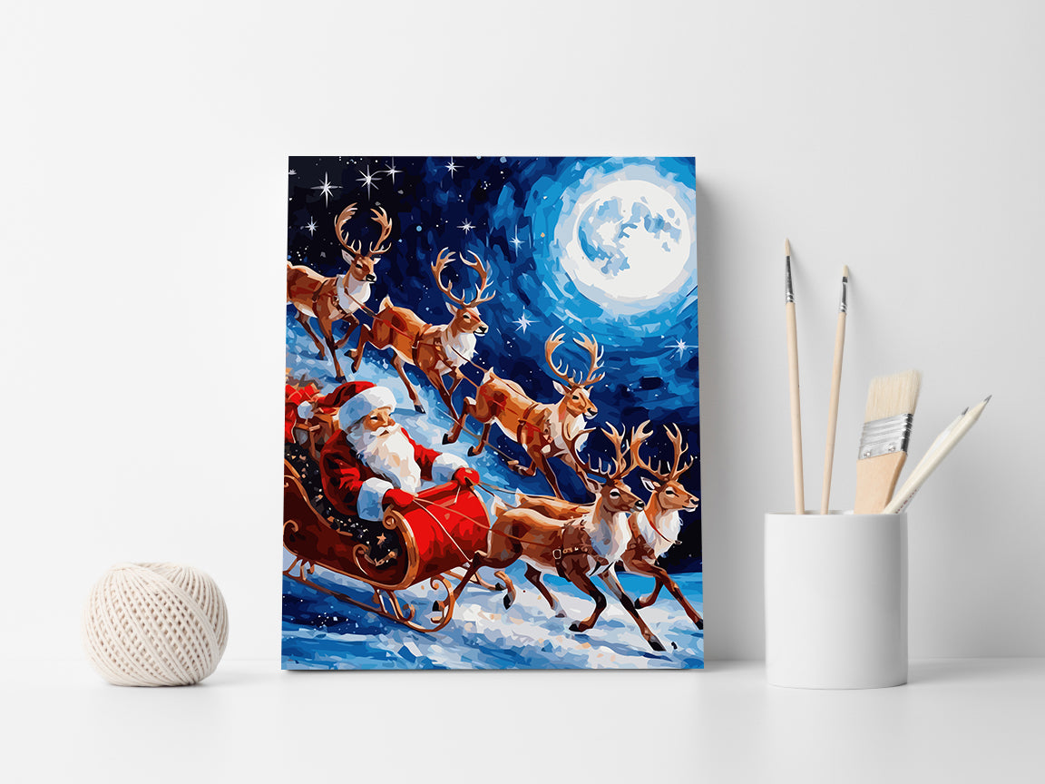 Set Pictură pe numere – Sania Lui Moș Crăciun 6204
