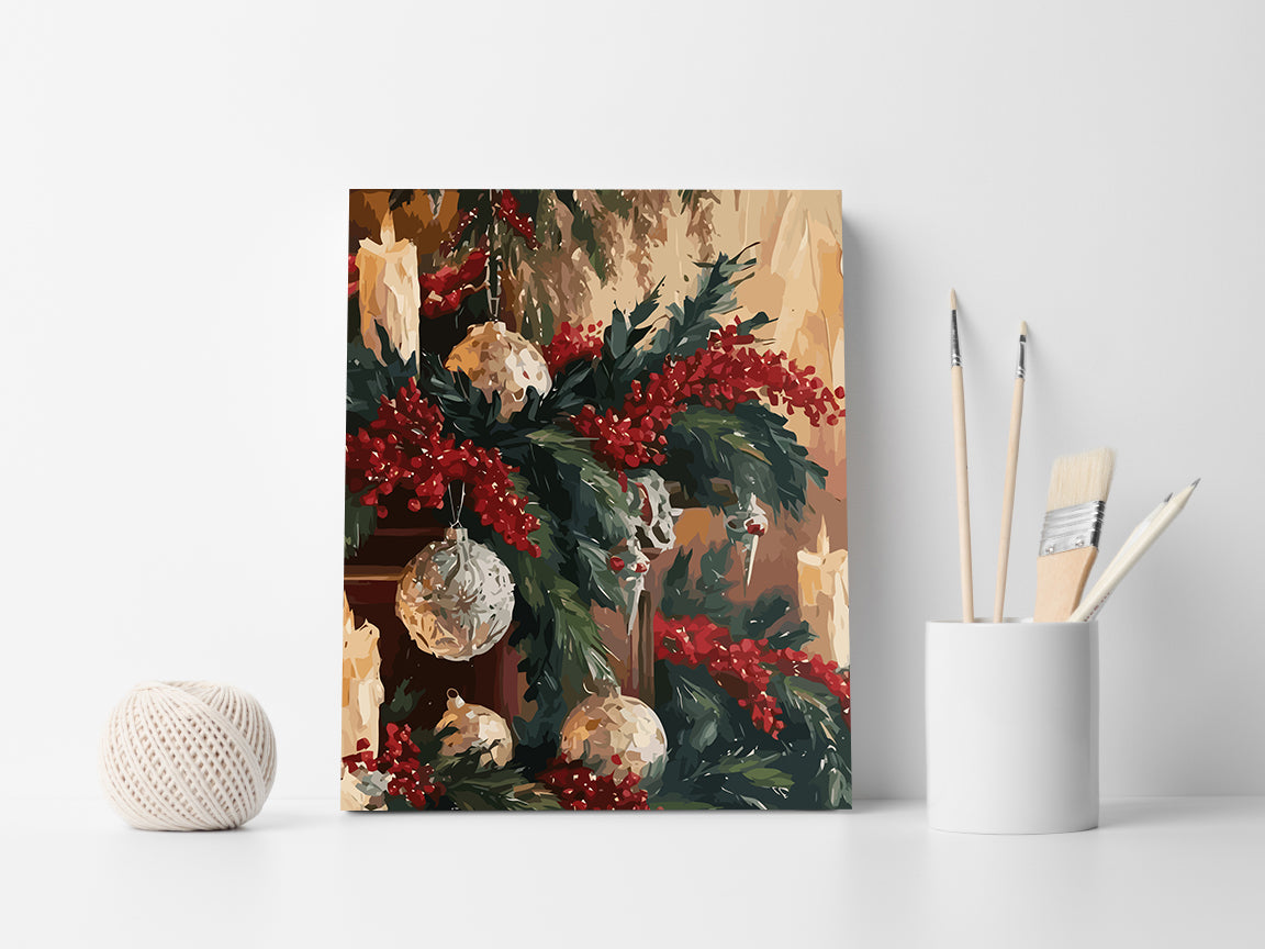 Set Pictură pe numere – Decorațiuni De Crăciun 6214