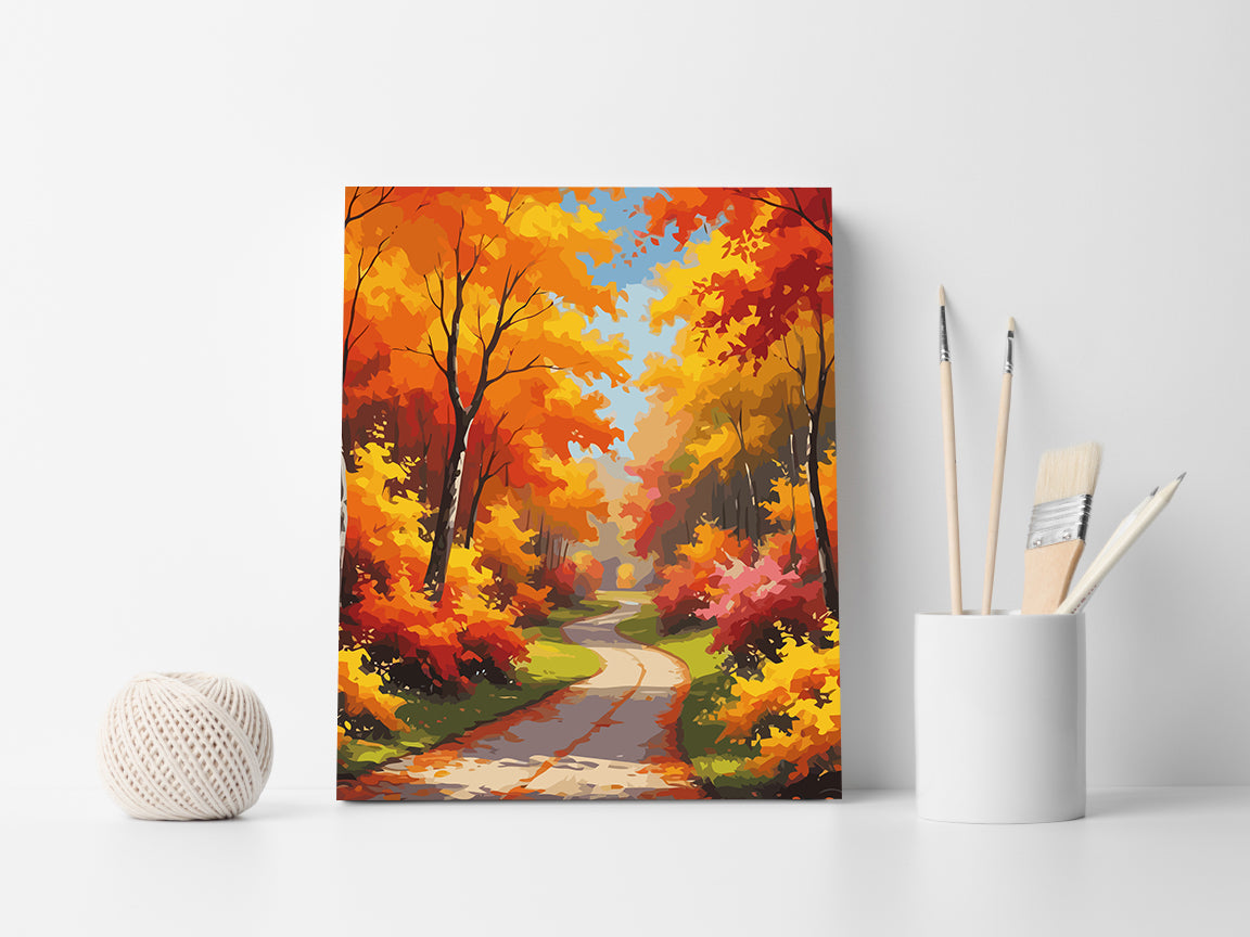 Set Pictură pe numere – Peisaj de Toamnă 6080