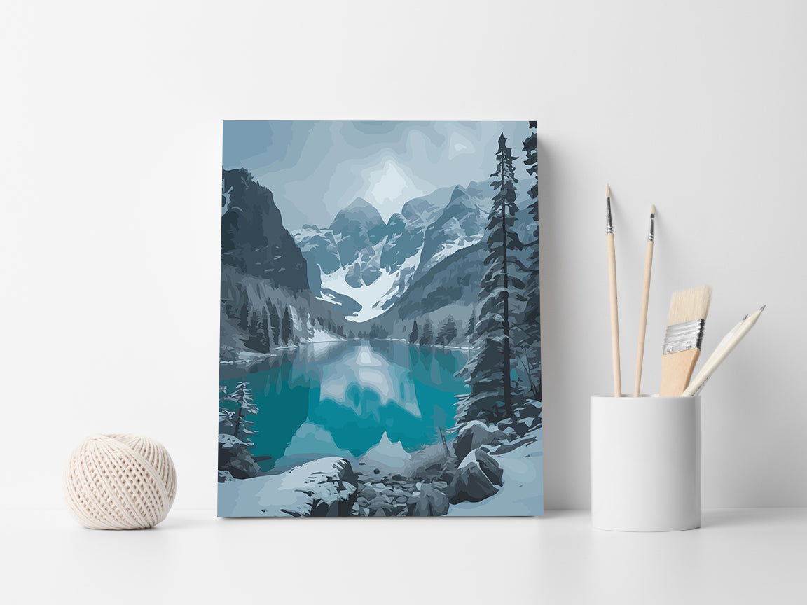 Set Pictură pe numere – Peisaj De Iarnă 6161