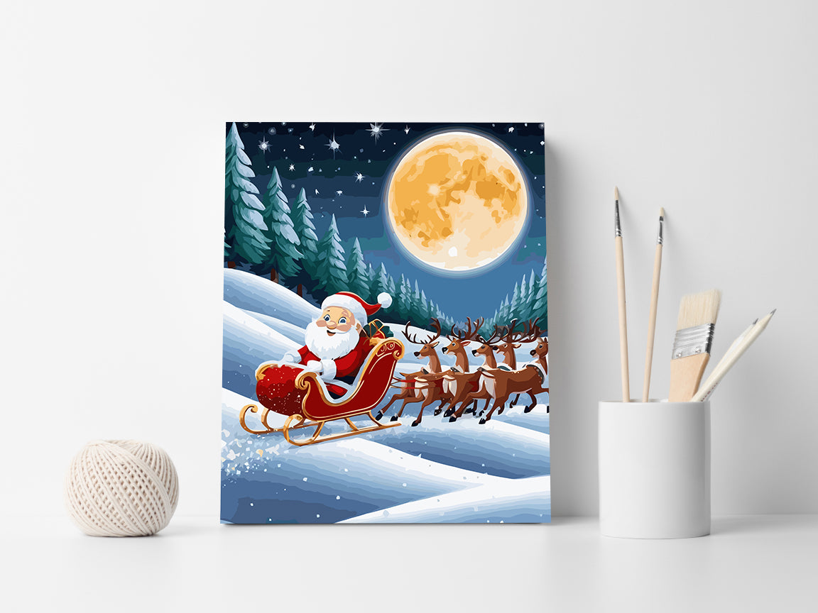 Set Pictură pe numere – Sania Lui Moș Crăciun 6168