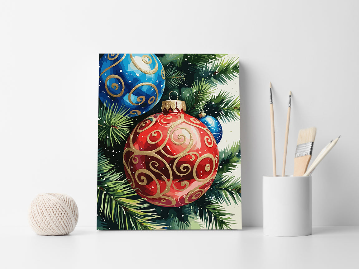 Set Pictură pe numere – Decorațiuni De Crăciun 6175