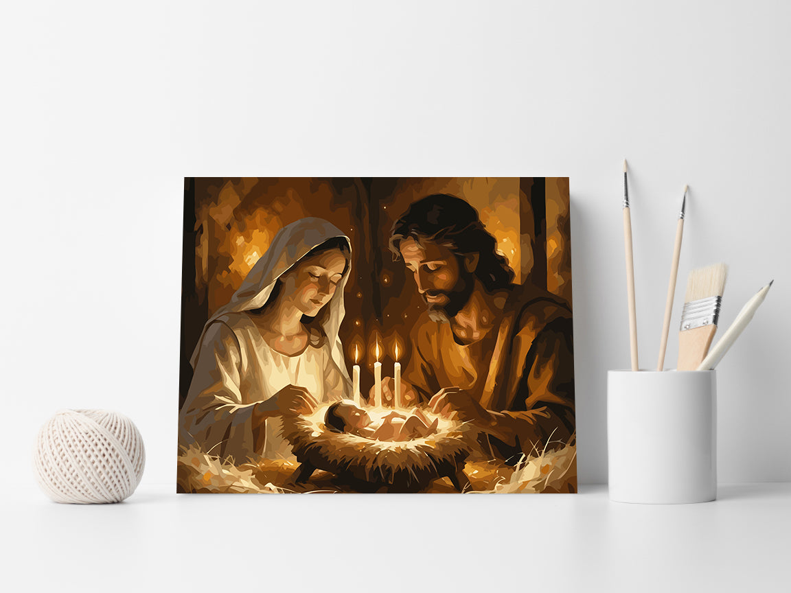 Set Pictură pe numere – Nașterea Domnului 6407