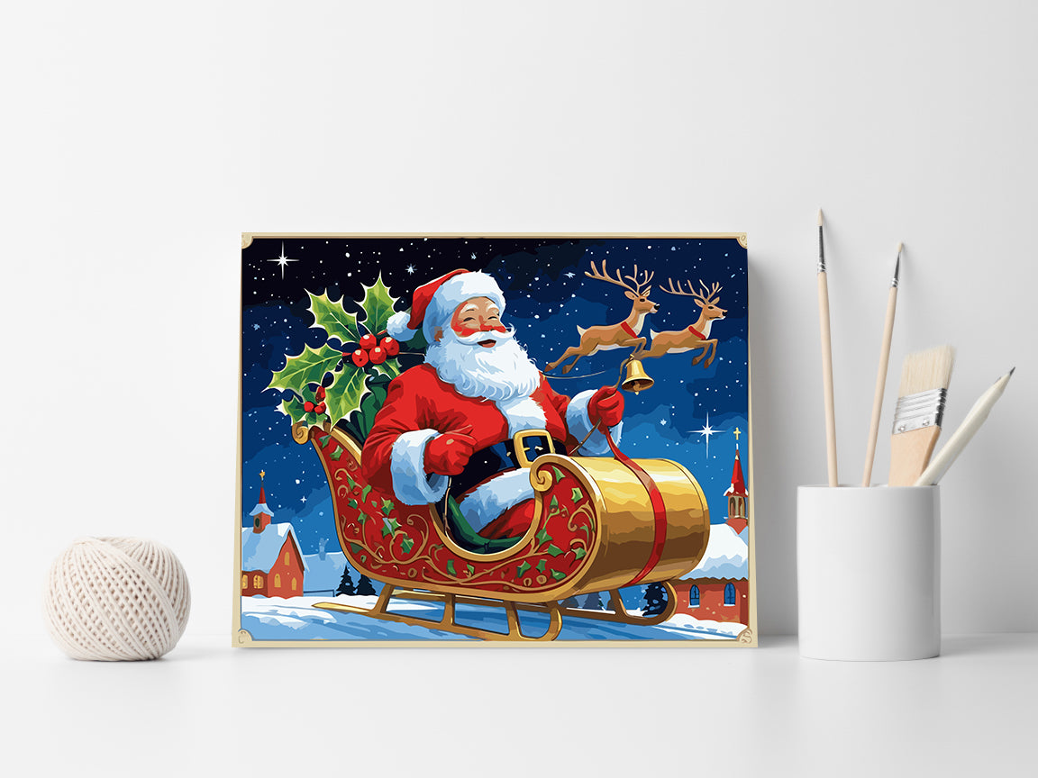 Set Pictură pe numere – Sania Lui Moș Crăciun 6159