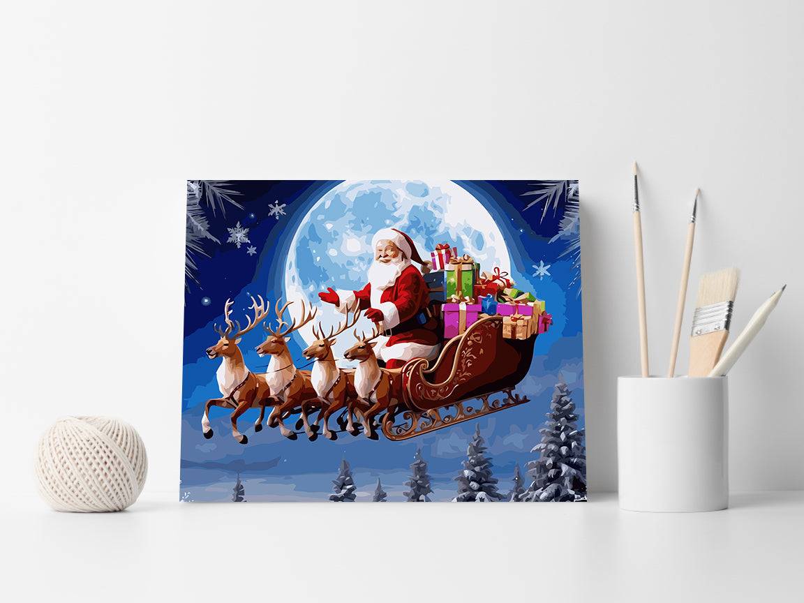 Set Pictură pe numere – Sania Lui Moș Crăciun 6223