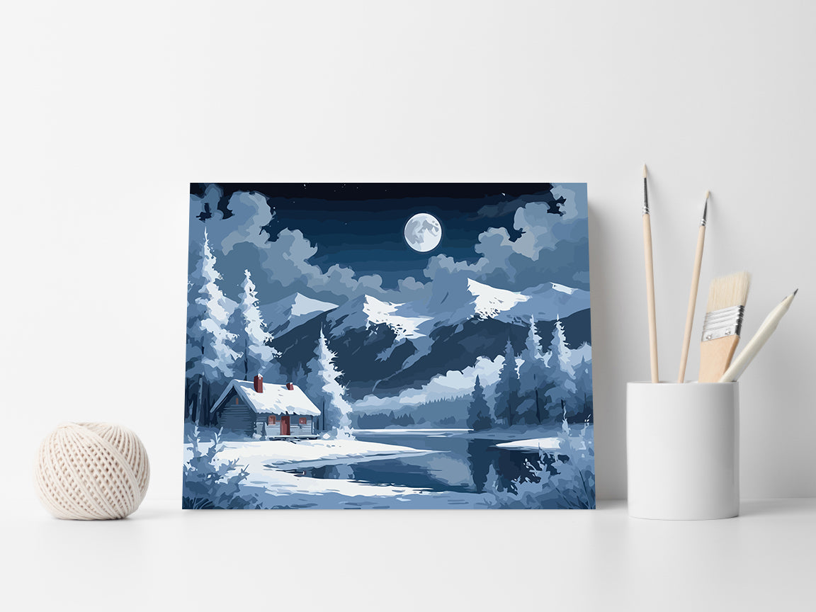 Set Pictură pe numere – Peisaj De Iarnă 6180