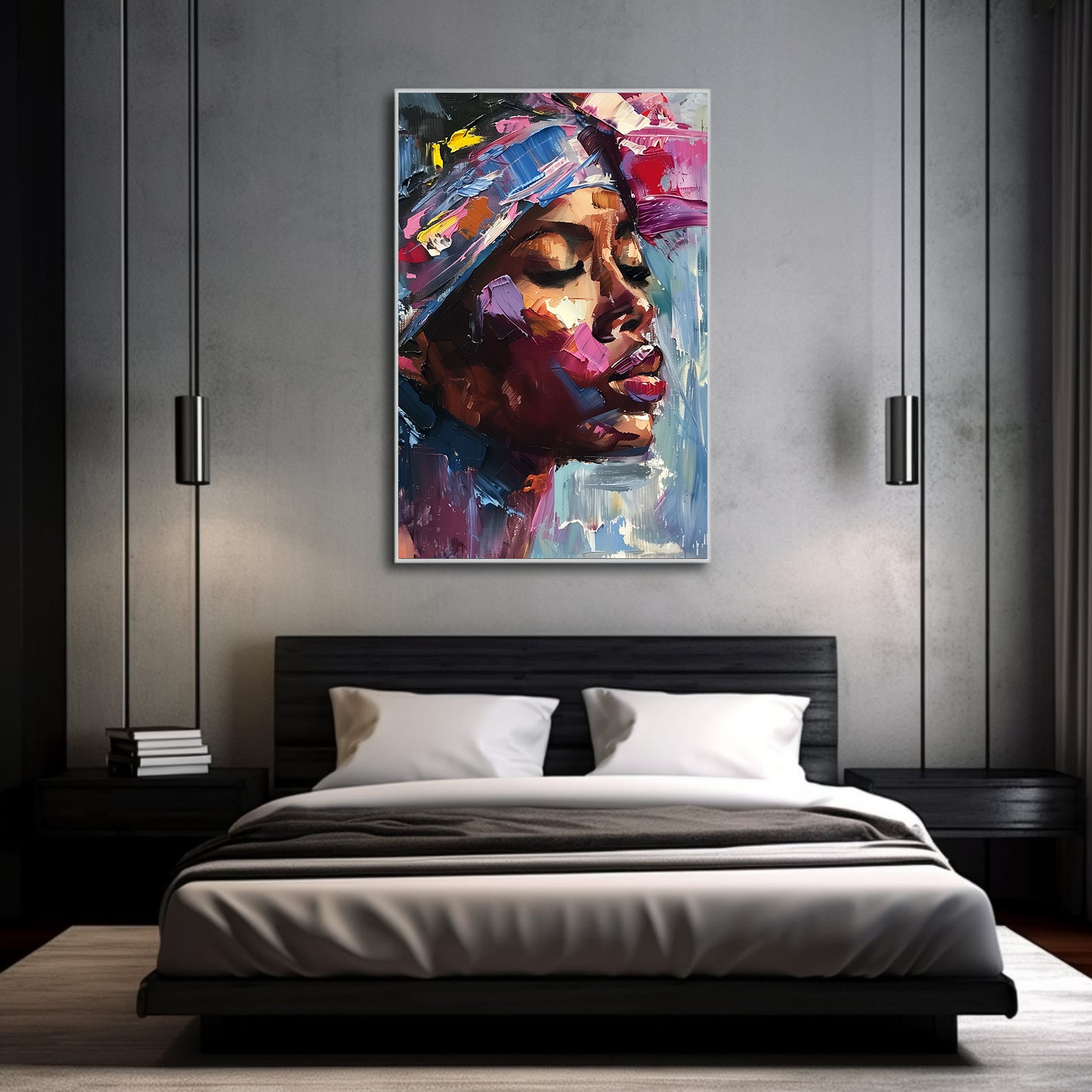 Peinture sur toile - Bougie allumée
