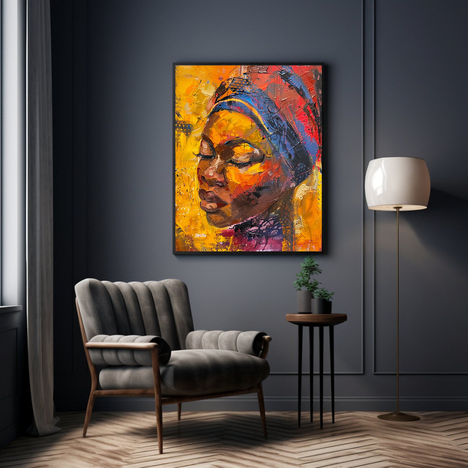 Peinture sur toile - Bougie allumée