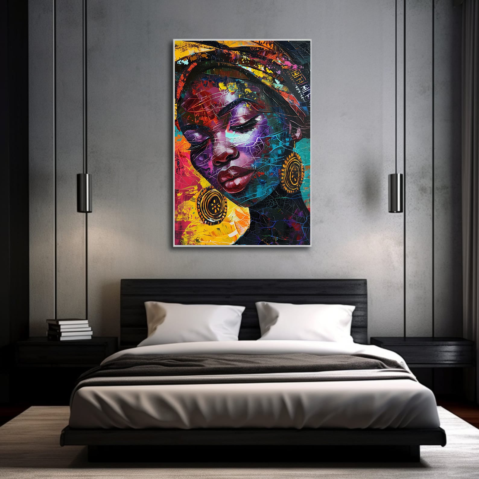 Peinture sur toile - Bougie allumée