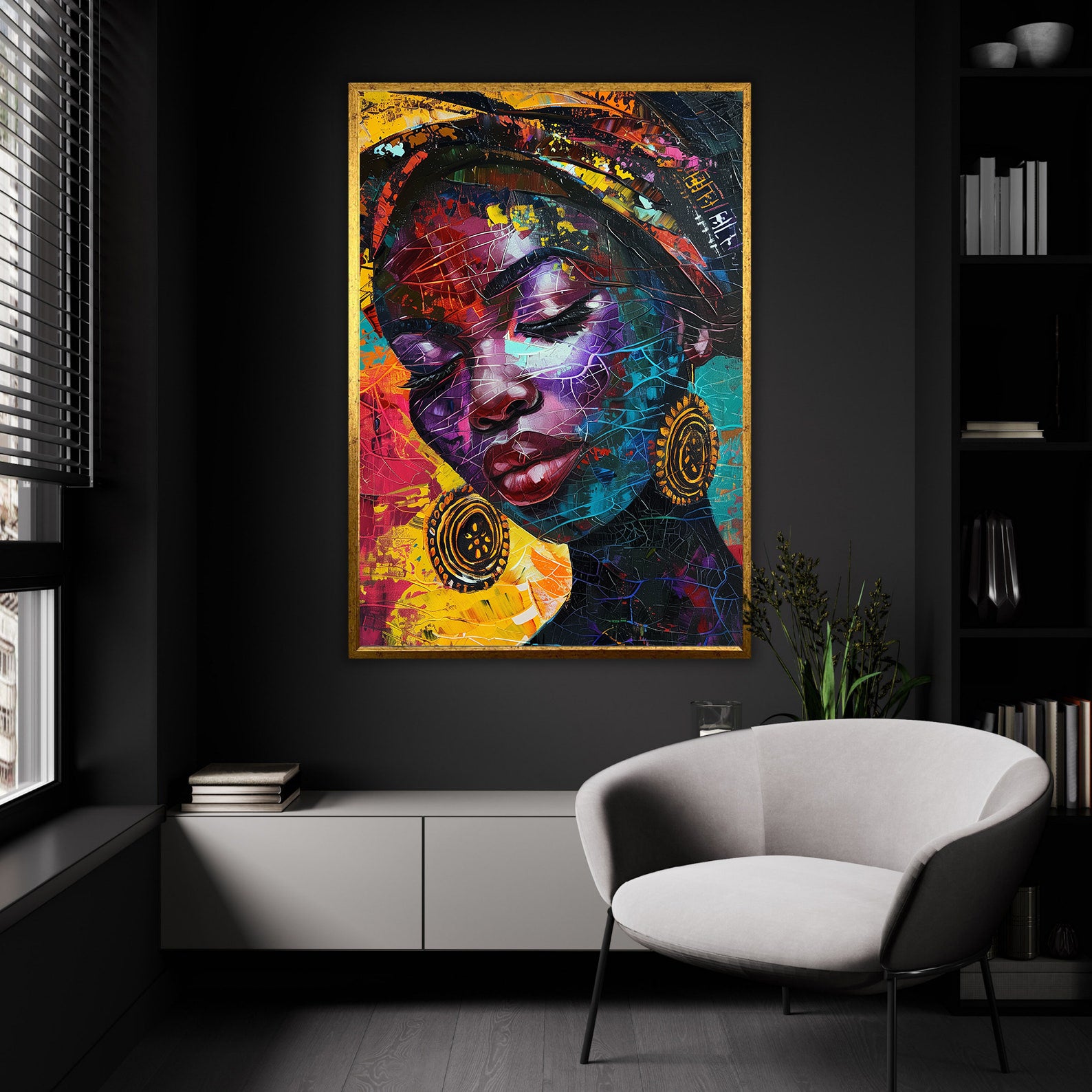 Peinture sur toile - Bougie allumée