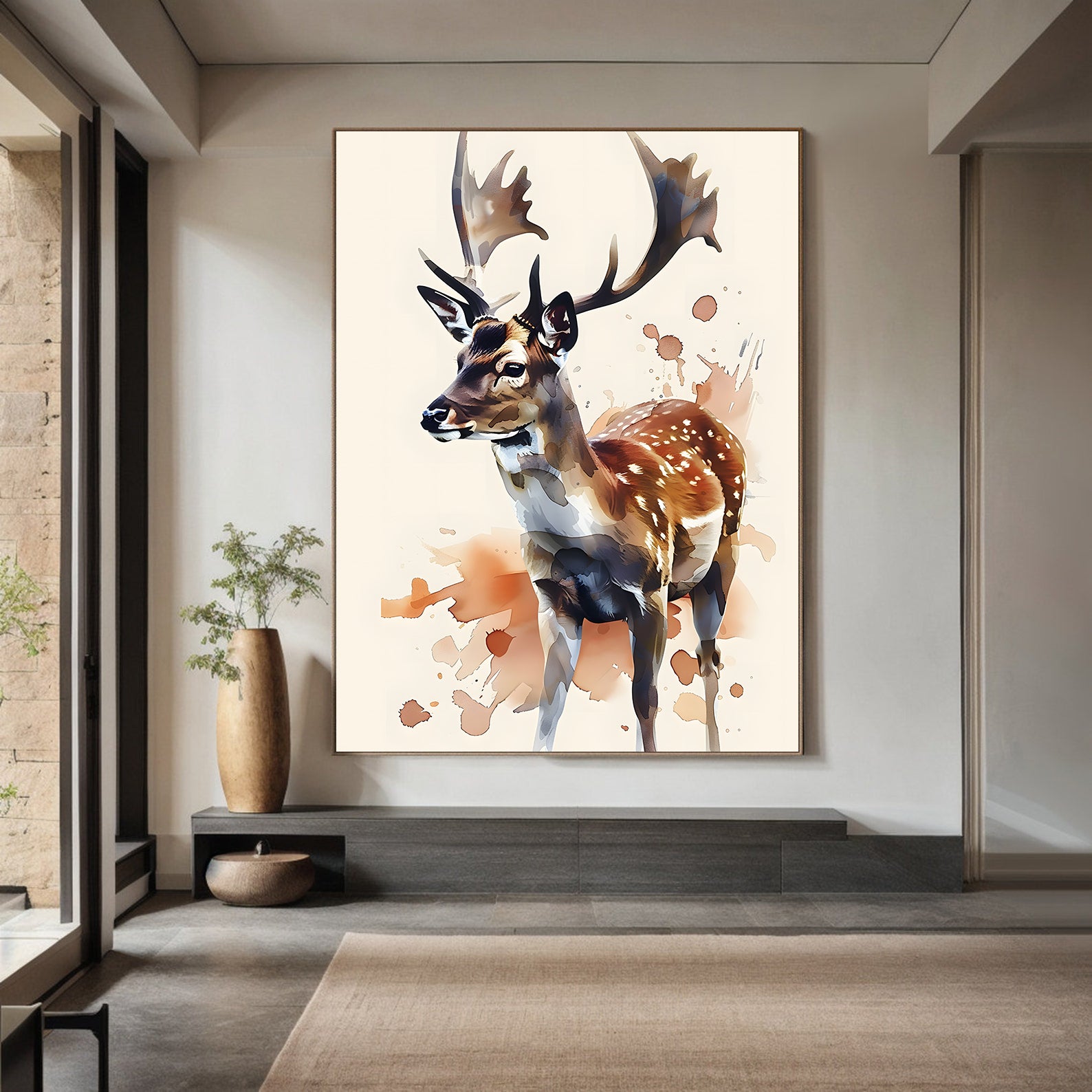 Peinture sur toile - Bougie allumée