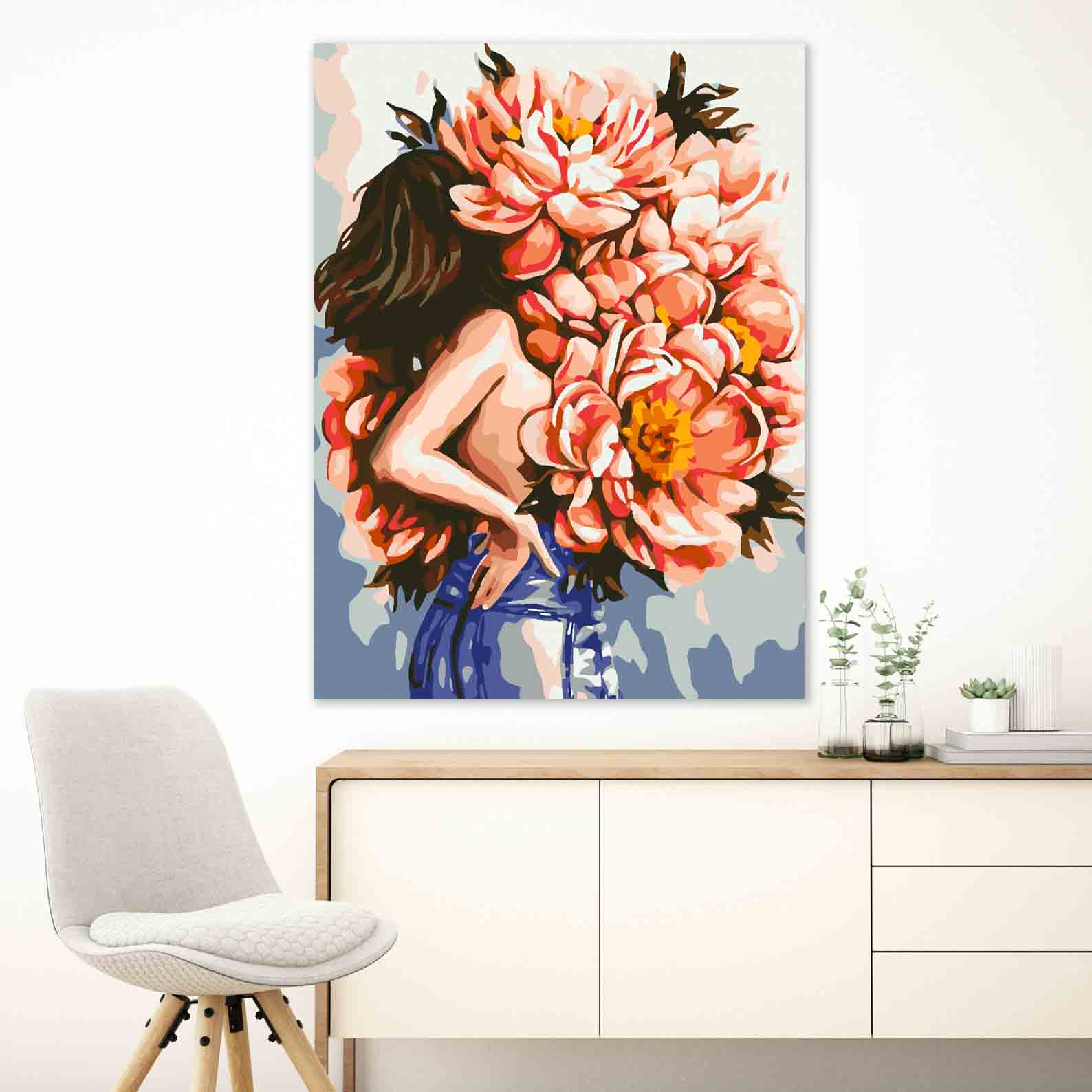 Malen nach Zahlen - Blumenkopf 4074