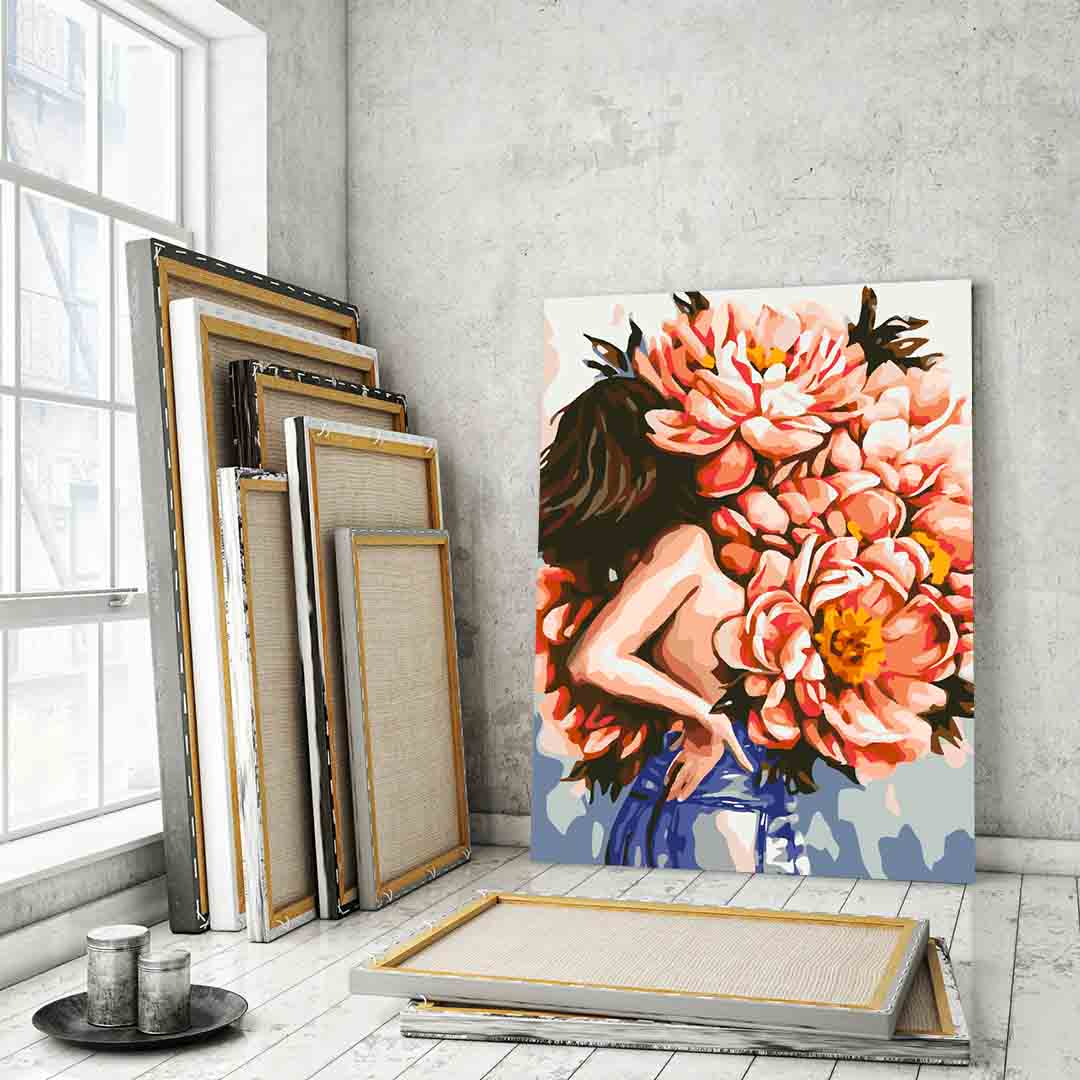 Malen nach Zahlen - Blumenkopf 4074