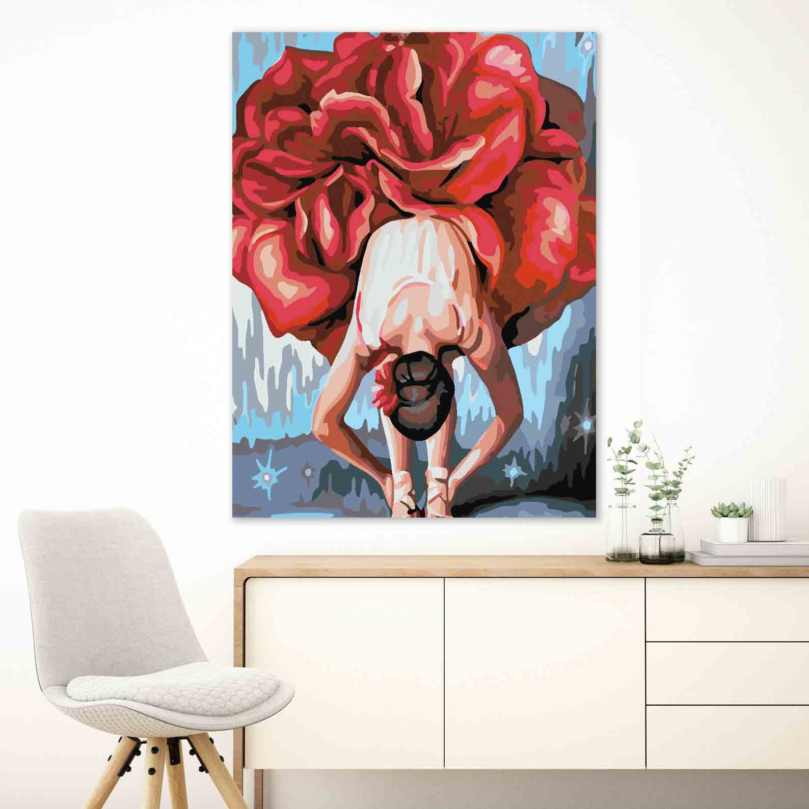 Malen nach Zahlen - Blumenkopf 4075