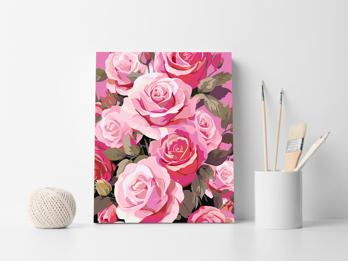 Peinture par numéros - Roses roses 4317