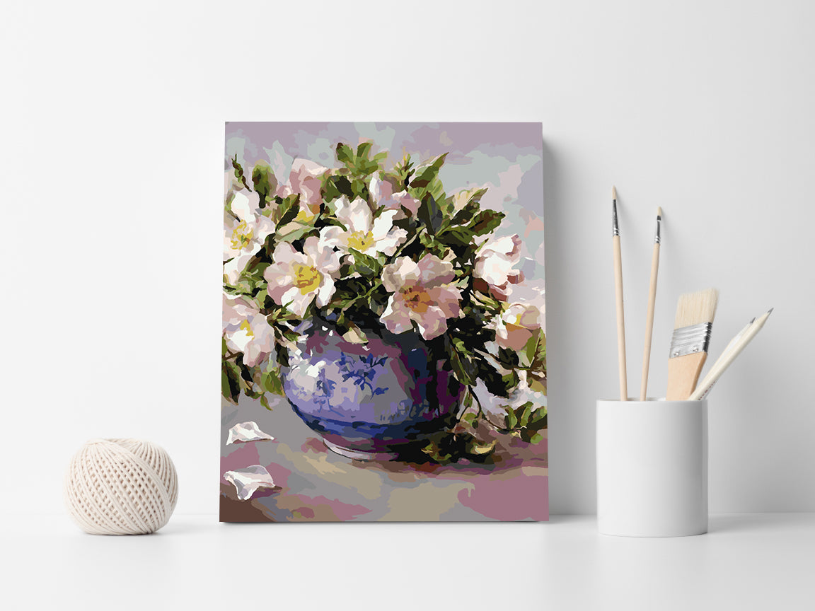 Peinture par numéros - Fleurs dans un vase 4382