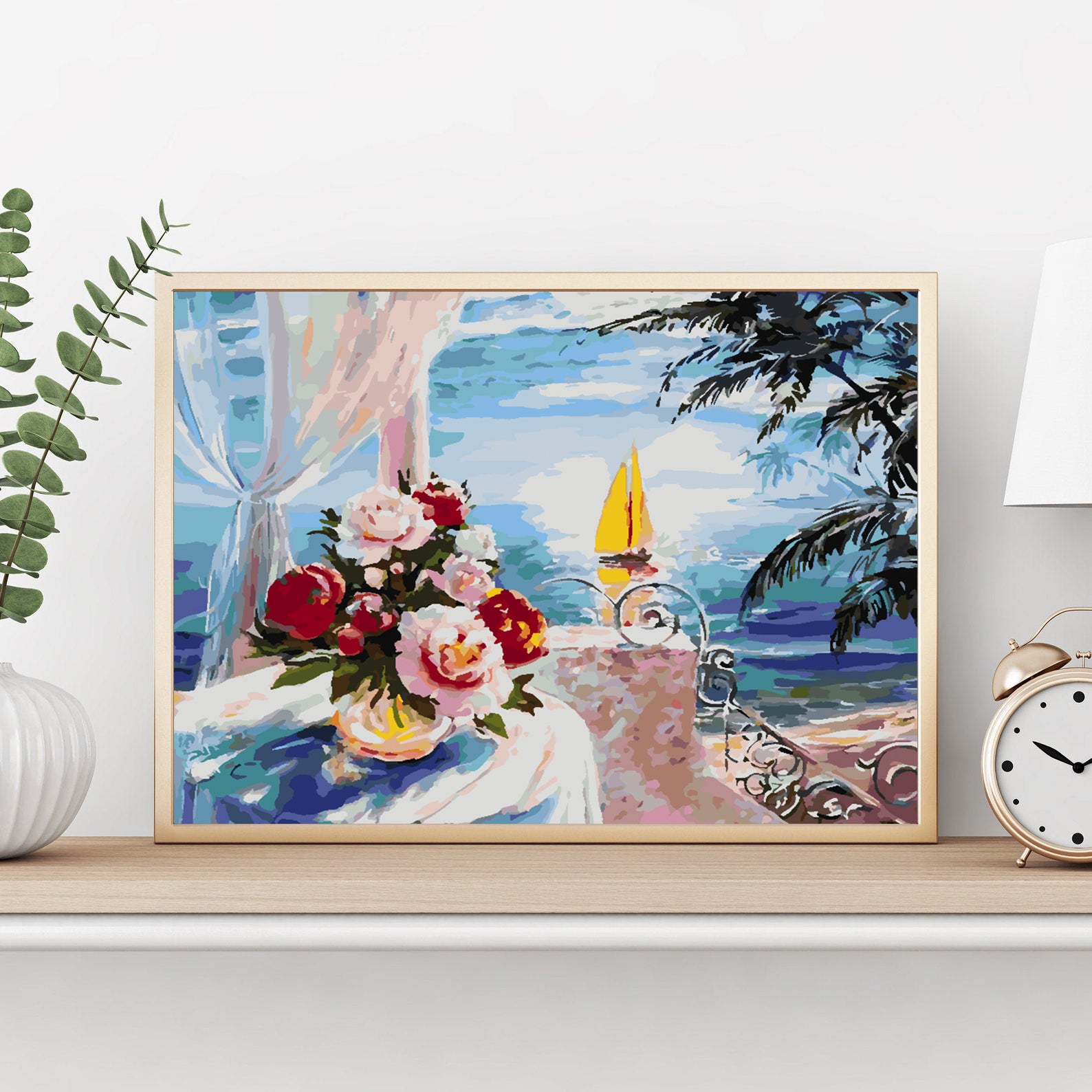 Malen nach Zahlen - Blumen in einer Vase 4394