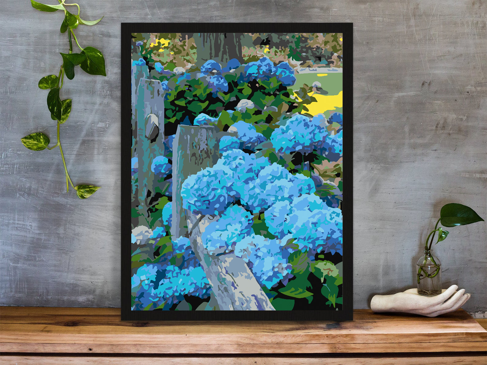 Peinture par numéros - Fleurs bleues 4418