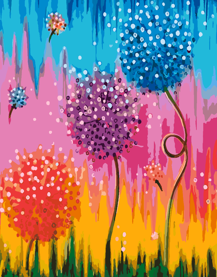 Peinture par numéros - Fleurs 4439