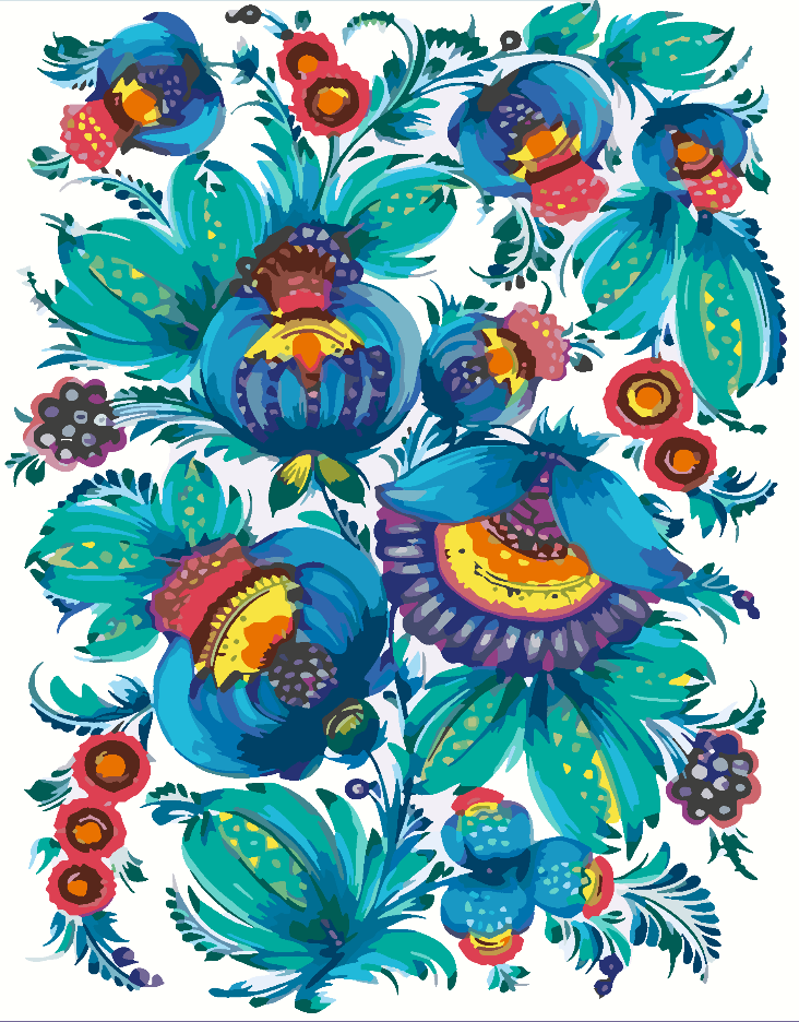 Peinture par numéros - Fleurs 4447