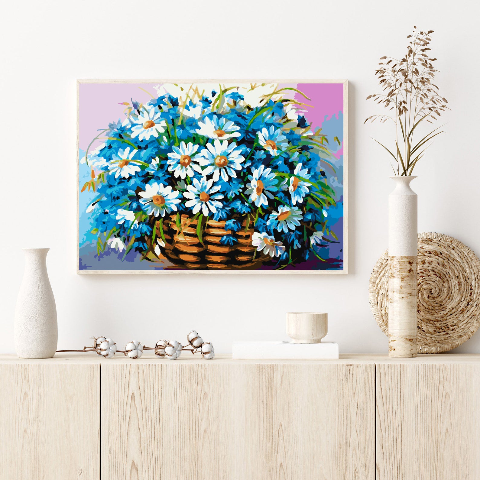 Peinture par numéros - Panier de fleurs 4450
