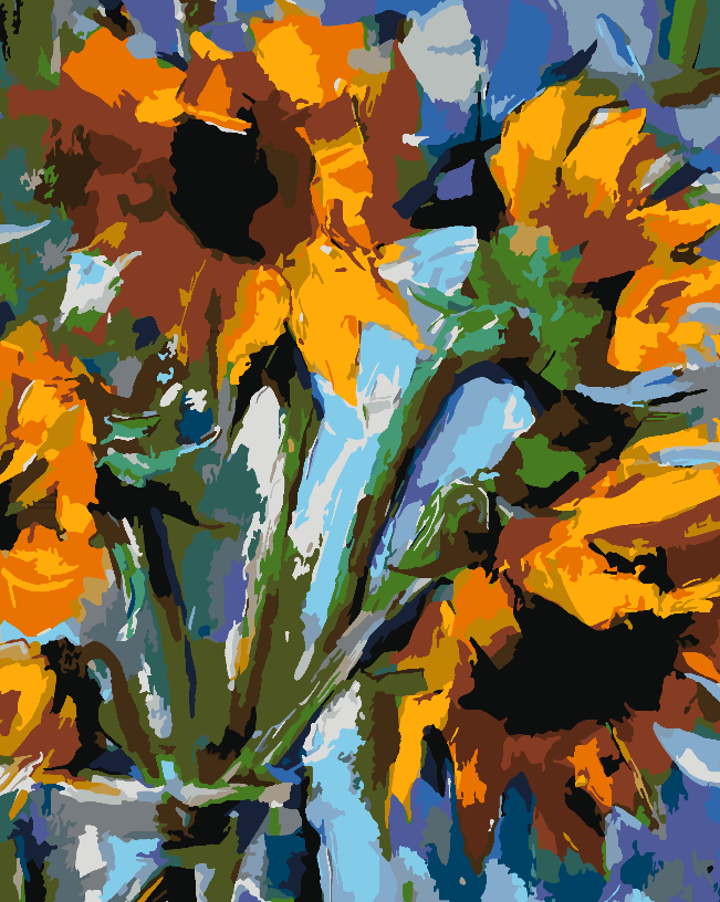 Peinture par numéros - Fleurs dans un vase 4473