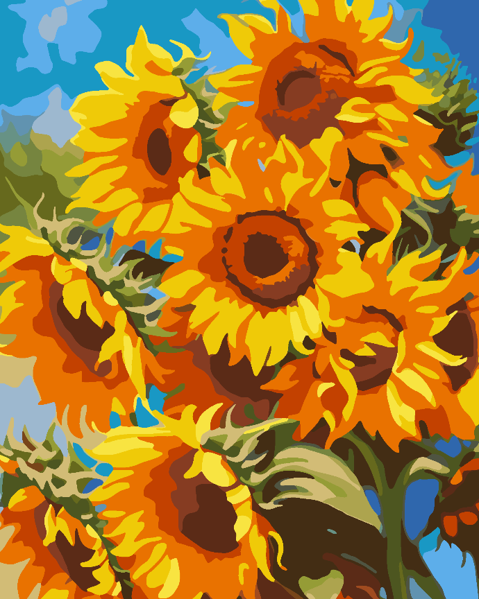 Peinture par numéros - Tournesol 4515