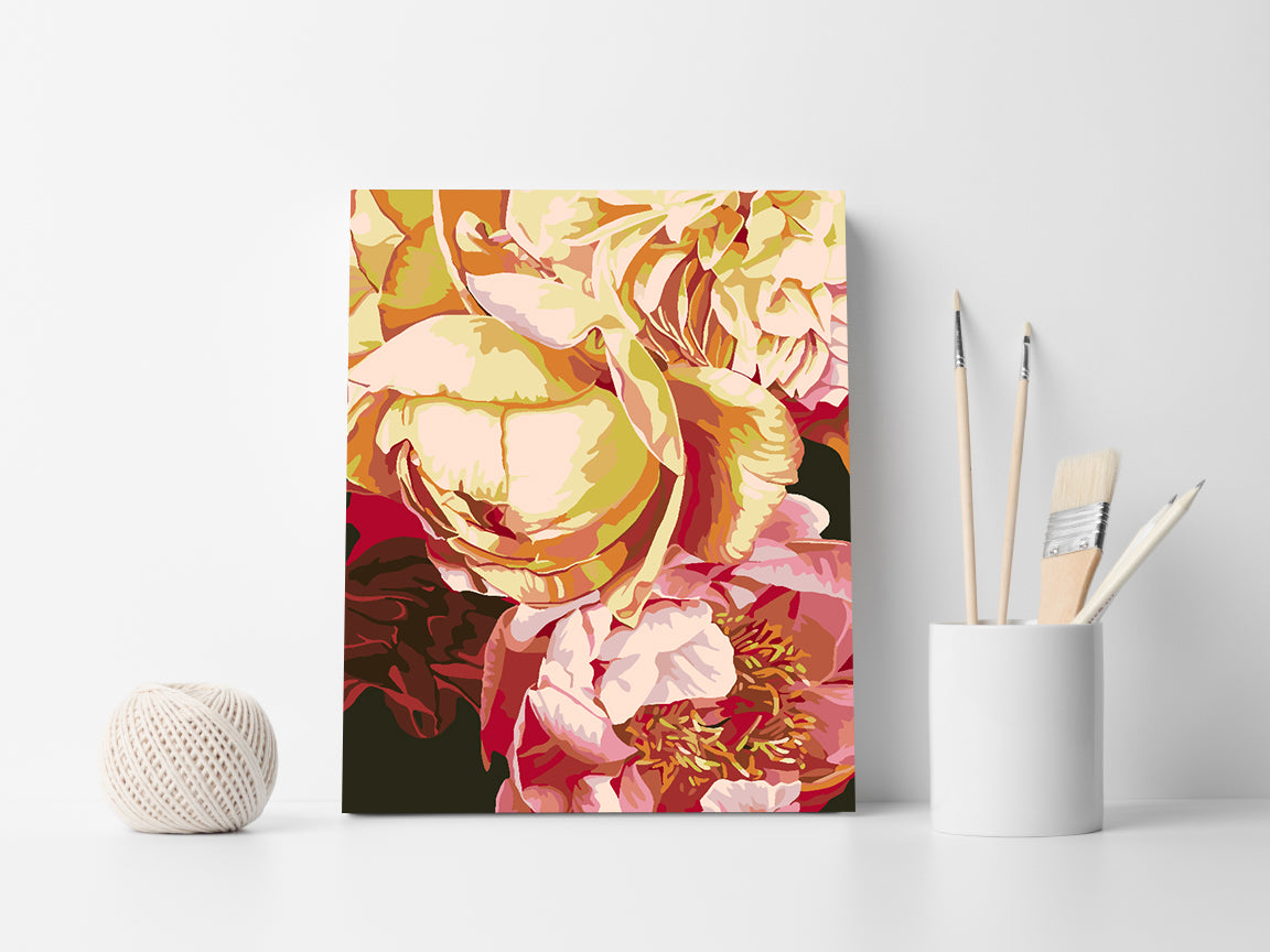 Peinture par numéros - Fleurs jaunes 4525