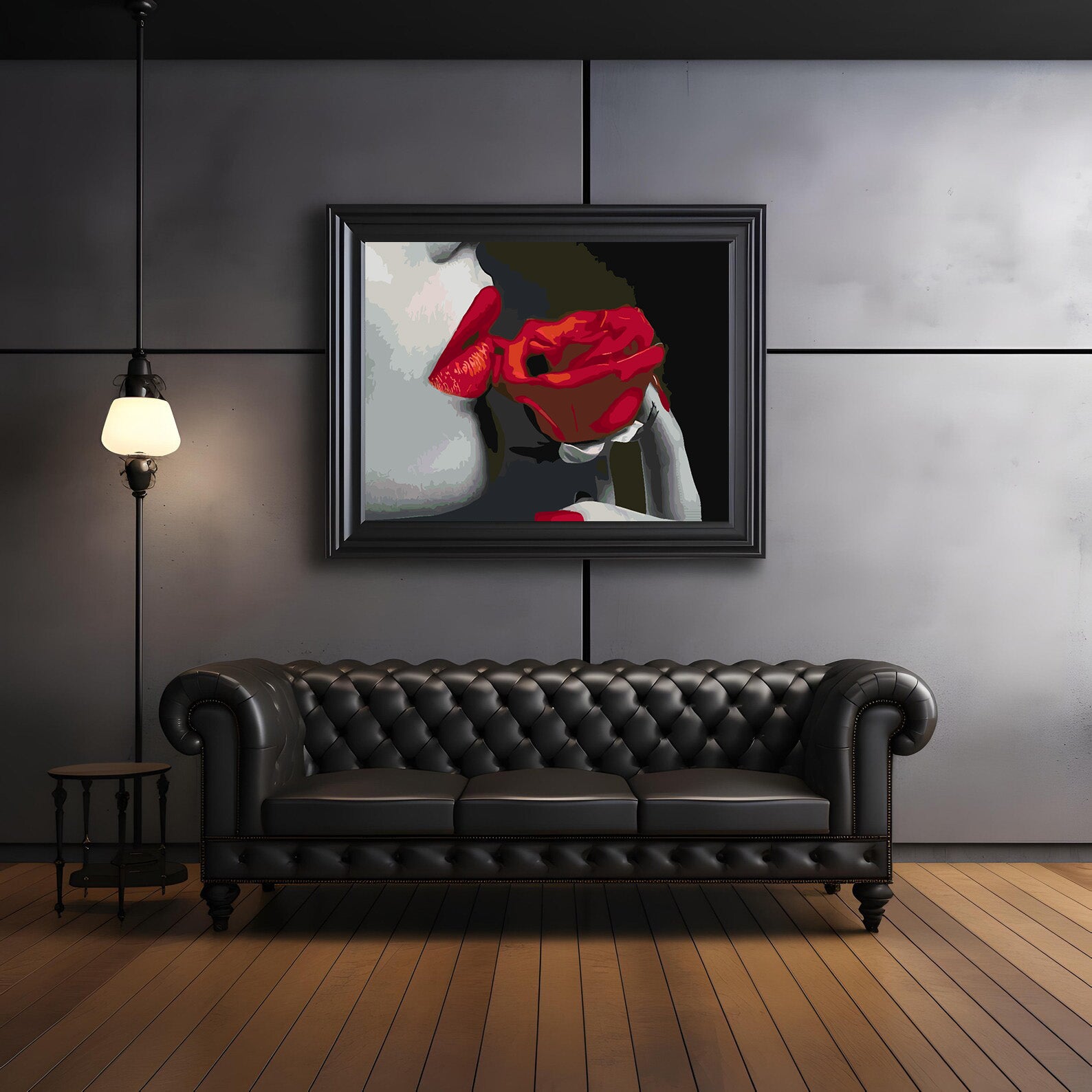 Peinture par numéros - Femme et rose rouge 4667