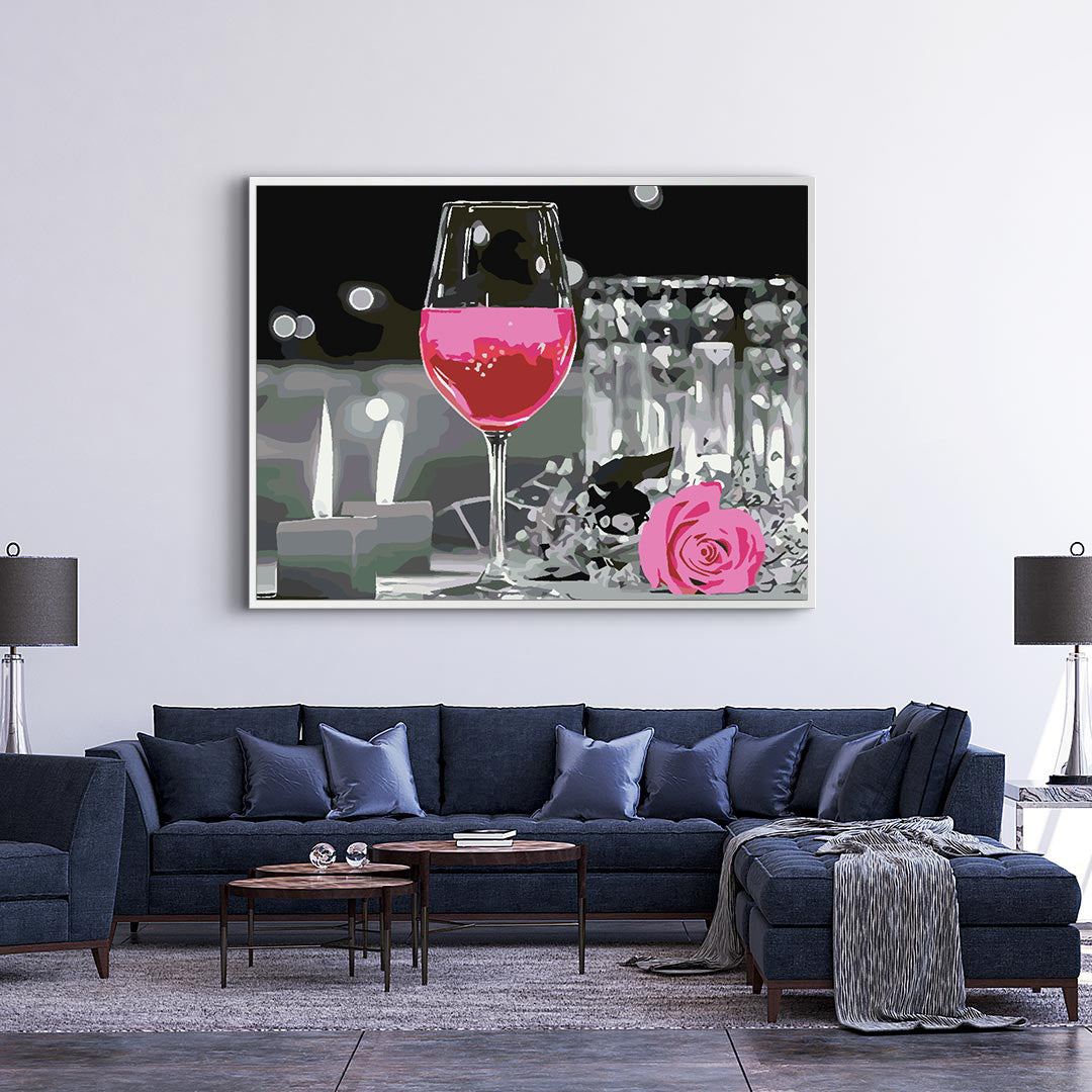 Malen nach Zahlen - Champagnerglas 4711