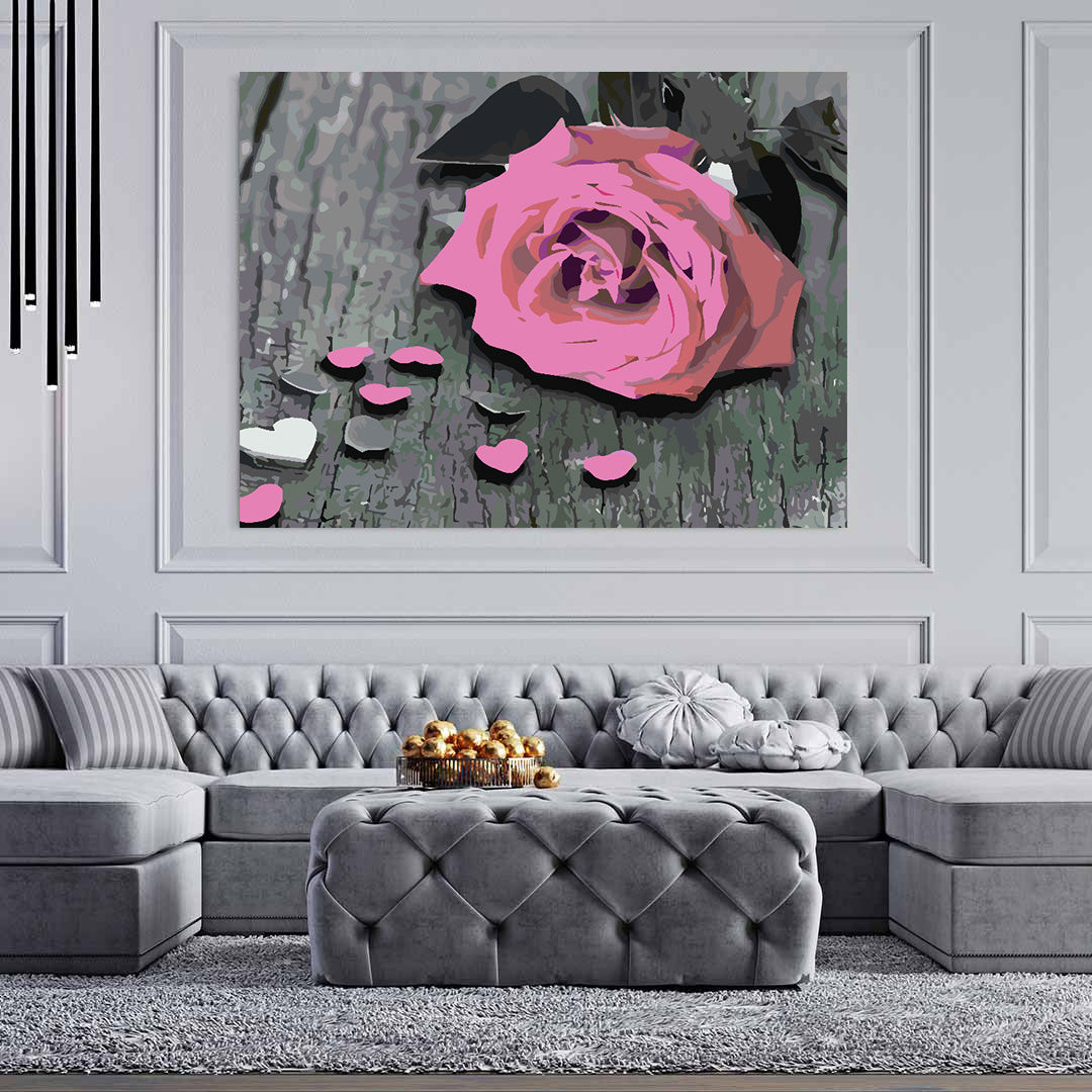 Peinture par numéros - Rose rose 4715
