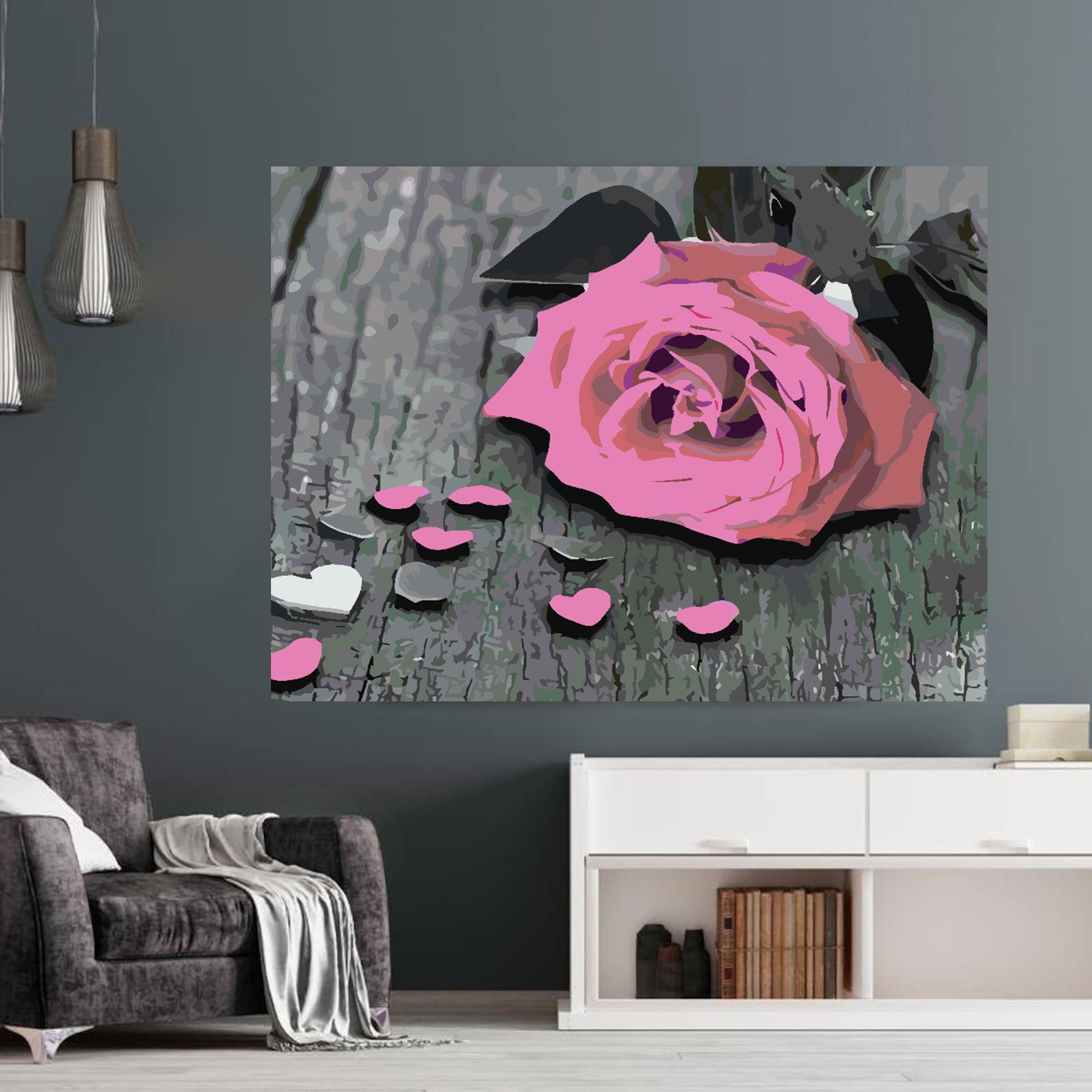 Peinture par numéros - Rose rose 4715