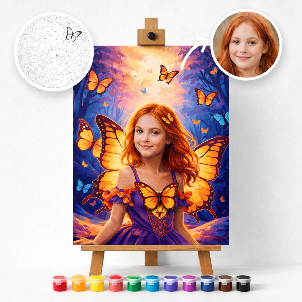 Pictura Personalizata pe Numere – Little Butterfly