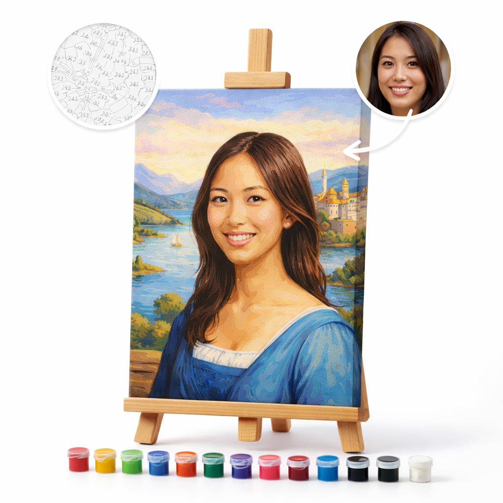 Pictura Personalizata pe Numere – The Girl and The Castle