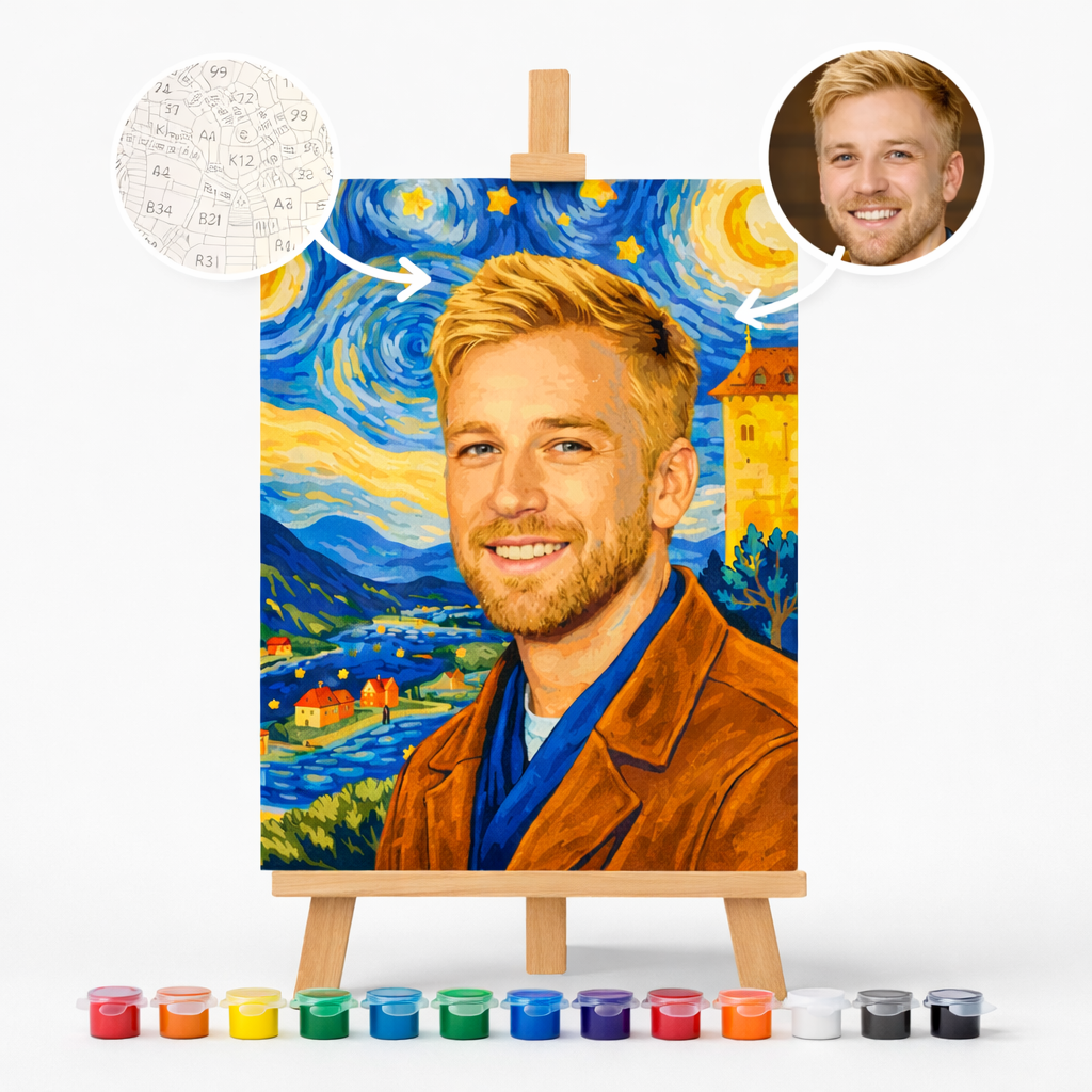 Pictura Personalizata pe Numere – The Starry Night