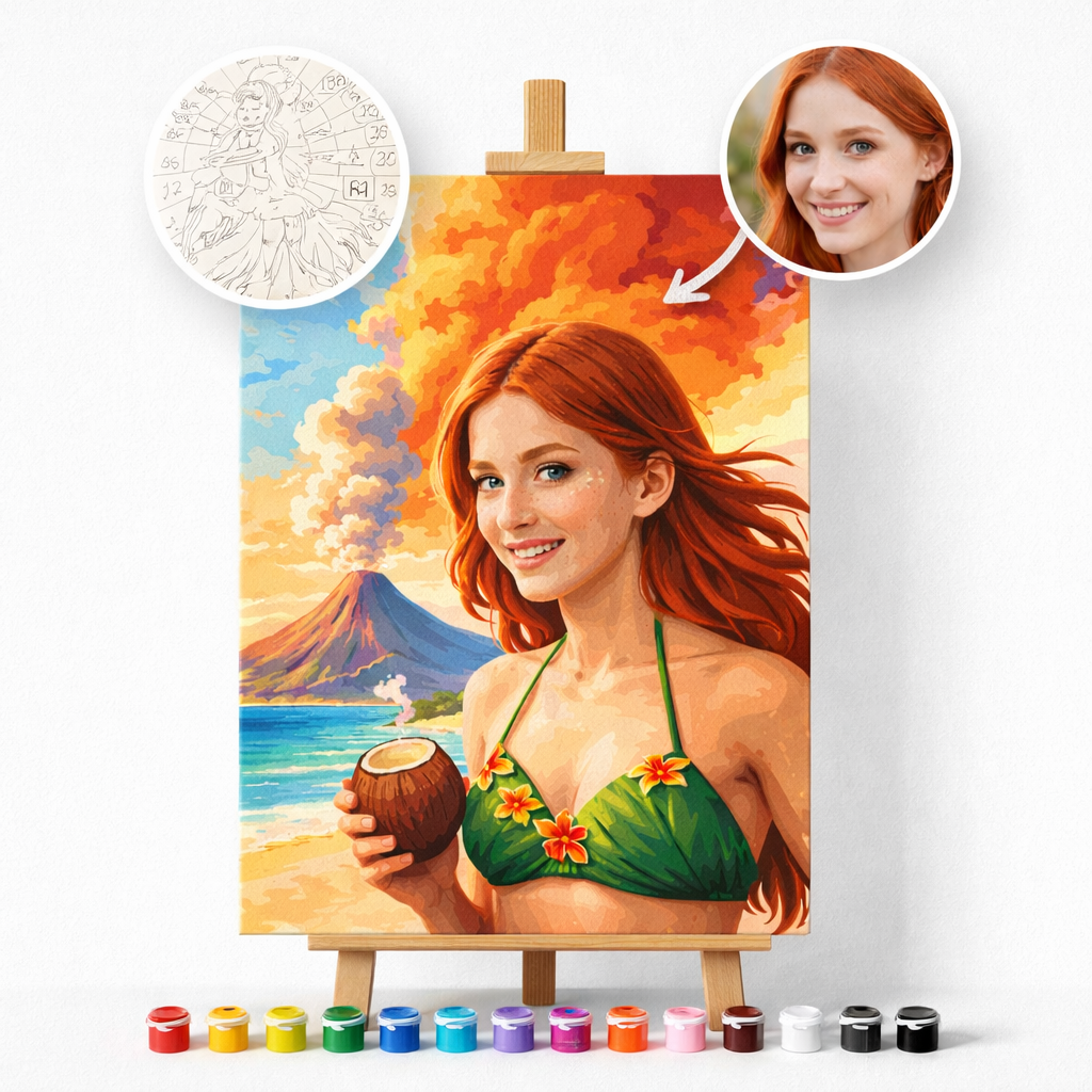 Pictura Personalizata pe Numere – Vulcanul de pe Insula