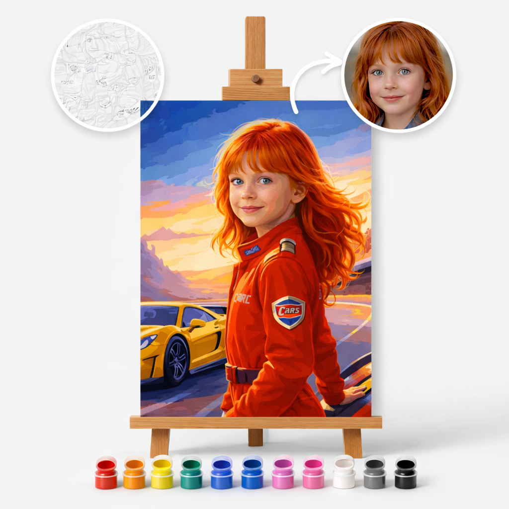 Pictura Personalizata pe Numere – Tanara soferita