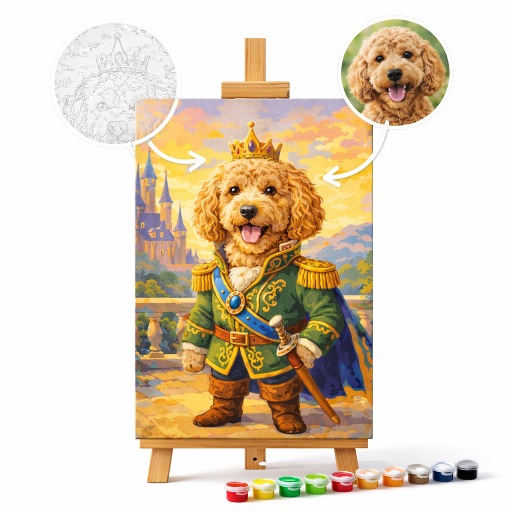 Pictura Personalizata pe Numere – Cainele imparat